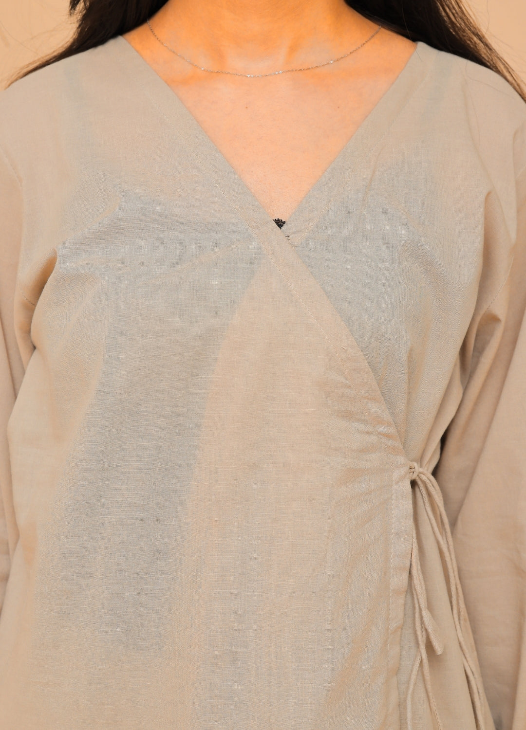 Side-Slit Co-ord Set — Olive Taupe