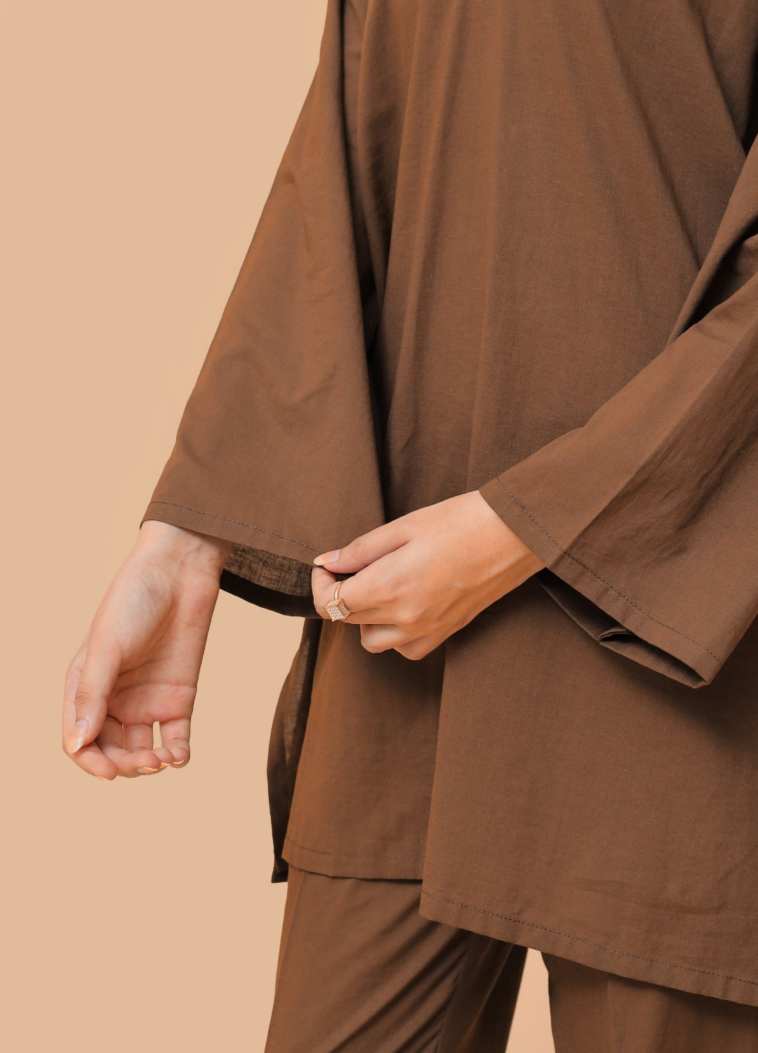 Relaxed-Fit Co-ord Set — Umber Brown